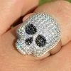 Real Solid 925 Sterling Silver Hip Hop Skull Santa Muerte Iced Diamond Ring 1 Real Solid 925 Sterling Silver Hip Hop Skull Santa Muerte Iced Diamond Ring -Harlem Bling Shop italiano silver inc real solid 925 sterling silver hip hop skull santa muerte iced diamond ring 37795.1664373407