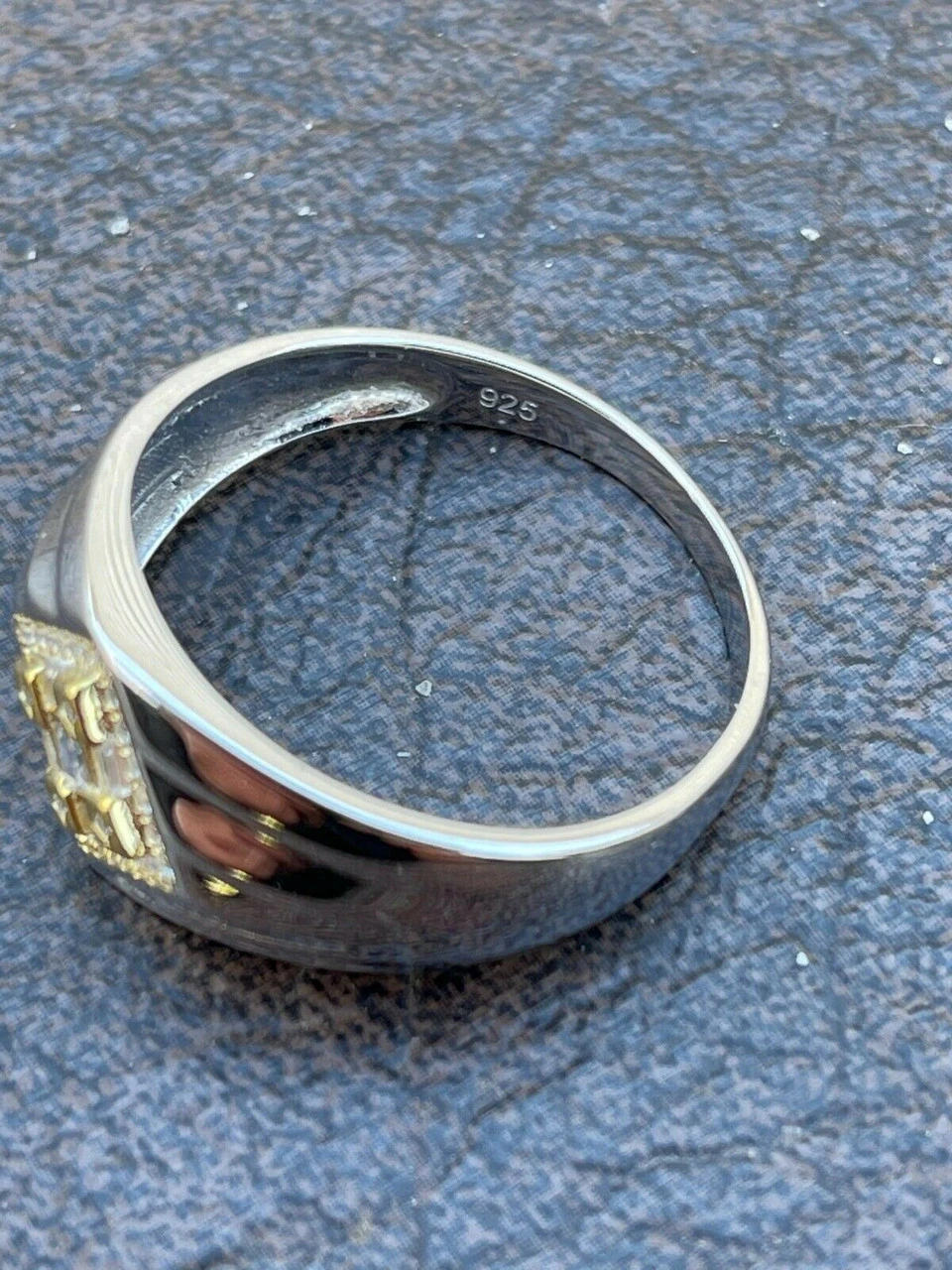 Real Solid 925 Sterling Silver Iced CZ Ring Mens Ladies Pinky Band Sizes 6-13 14 Real Solid 925 Sterling Silver Iced CZ Ring Mens Ladies Pinky Band Sizes 6-13 - Image 12