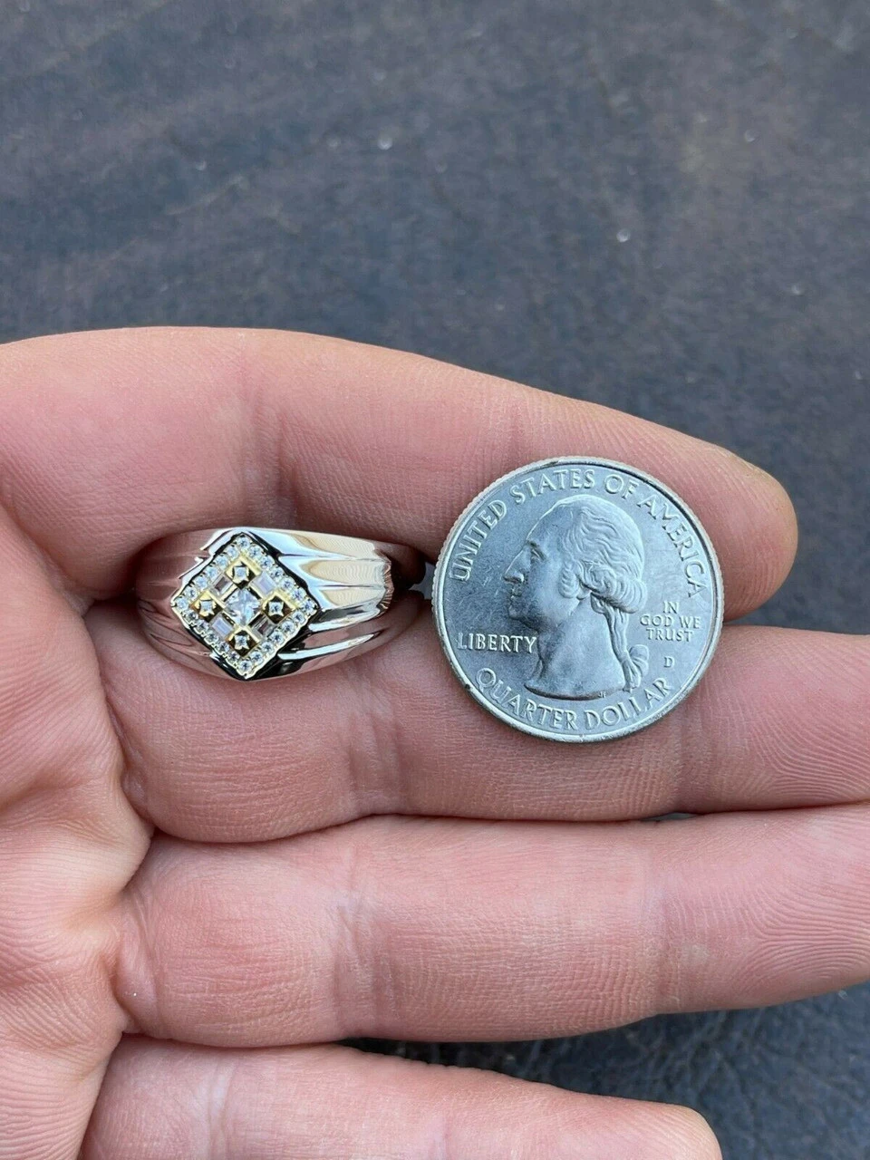 Real Solid 925 Sterling Silver Iced CZ Ring Mens Ladies Pinky Band Sizes 6-13 13 Real Solid 925 Sterling Silver Iced CZ Ring Mens Ladies Pinky Band Sizes 6-13 - Image 11