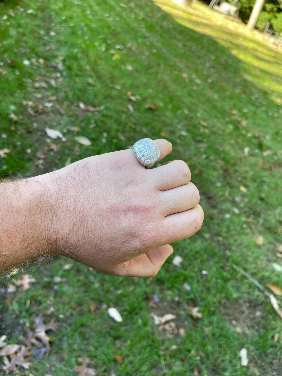 Real Solid 925 Sterling Silver Men's Diamond Pinky Ring Hip Hop Iced Jewelry 12 Real Solid 925 Sterling Silver Men's Diamond Pinky Ring Hip Hop Iced Jewelry - Image 10