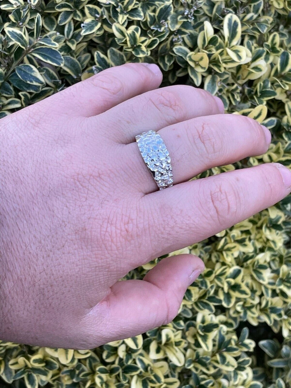 REAL Solid 925 Sterling Silver Nugget Band Plain Pinky Or Ring Finger Sizes 6-13 6 REAL Solid 925 Sterling Silver Nugget Band Plain Pinky Or Ring Finger Sizes 6-13 - Image 4