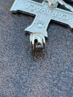 Real Solid Sterling 925 Silver Caravaca Cross Double Crucifix Mens LARGE 2.5" 19 Real Solid Sterling 925 Silver Caravaca Cross Double Crucifix Mens LARGE 2.5" -Harlem Bling Shop italiano silver inc real solid sterling 925 silver caravaca cross double crucifix mens large 2.5 00082.1665670109