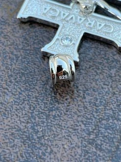 Real Solid Sterling 925 Silver Caravaca Cross Double Crucifix Mens LARGE 2.5" 18 Real Solid Sterling 925 Silver Caravaca Cross Double Crucifix Mens LARGE 2.5" -Harlem Bling Shop italiano silver inc real solid sterling 925 silver caravaca cross double crucifix mens large 2.5 22642.1664382153