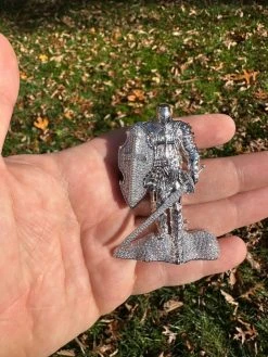 SERIES 2: Limited Edition Moissanite "Silver Knight" Pendant Harlembling X Romeo Brown 34 SERIES 2: Limited Edition Moissanite "Silver Knight" Pendant Harlembling X Romeo Brown -Harlem Bling Shop italiano silver inc series 2 limited edition moissanite silver knight pendant harlembling x romeo brown 16973.1699155742