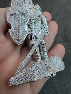 SERIES 2: Limited Edition Moissanite "Silver Knight" Pendant Harlembling X Romeo Brown 30 SERIES 2: Limited Edition Moissanite "Silver Knight" Pendant Harlembling X Romeo Brown -Harlem Bling Shop italiano silver inc series 2 limited edition moissanite silver knight pendant harlembling x romeo brown 27546.1699155757