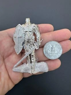 SERIES 2: Limited Edition Moissanite "Silver Knight" Pendant Harlembling X Romeo Brown 31 SERIES 2: Limited Edition Moissanite "Silver Knight" Pendant Harlembling X Romeo Brown -Harlem Bling Shop italiano silver inc series 2 limited edition moissanite silver knight pendant harlembling x romeo brown 55324.1699155762