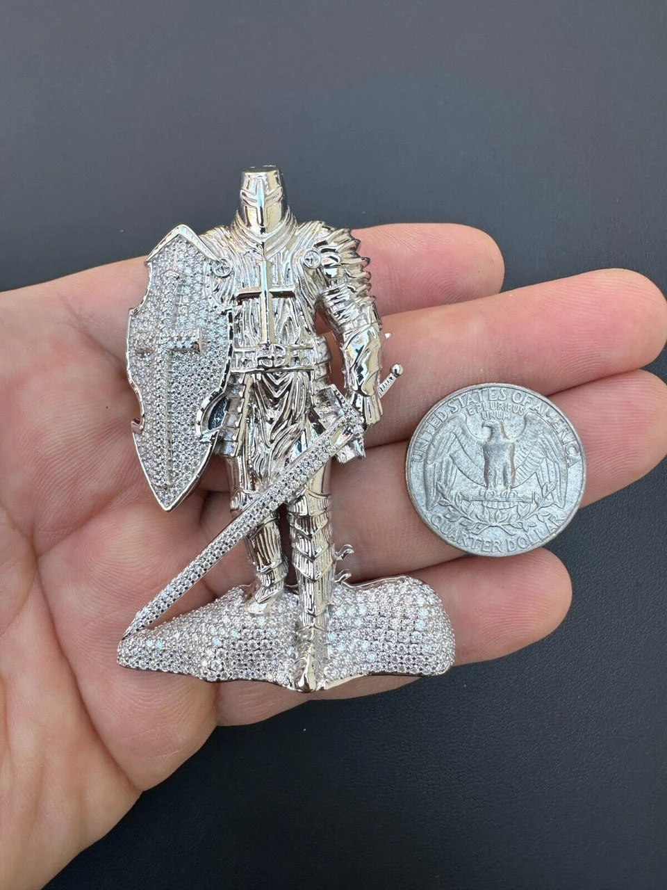 SERIES 2: Limited Edition Moissanite "Silver Knight" Pendant Harlembling X Romeo Brown 12 SERIES 2: Limited Edition Moissanite "Silver Knight" Pendant Harlembling X Romeo Brown - Image 10