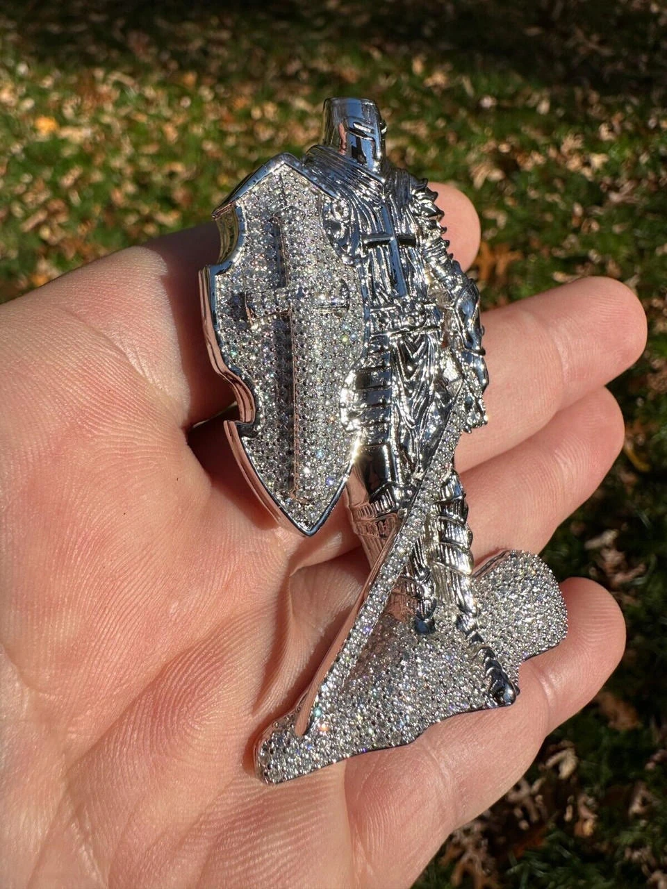 SERIES 2: Limited Edition Moissanite "Silver Knight" Pendant Harlembling X Romeo Brown 14 SERIES 2: Limited Edition Moissanite "Silver Knight" Pendant Harlembling X Romeo Brown - Image 12