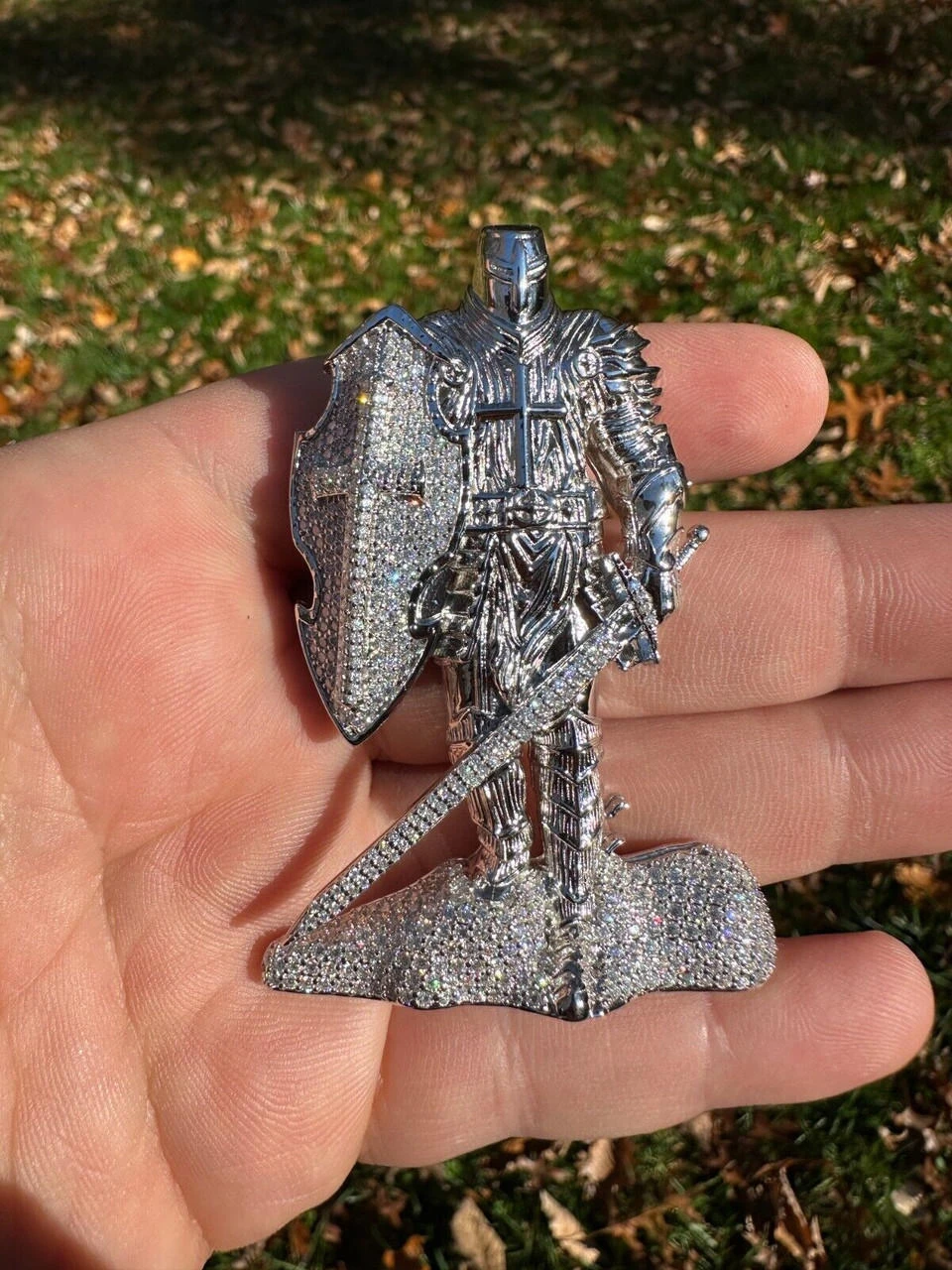 SERIES 2: Limited Edition Moissanite "Silver Knight" Pendant Harlembling X Romeo Brown 13 SERIES 2: Limited Edition Moissanite "Silver Knight" Pendant Harlembling X Romeo Brown - Image 11