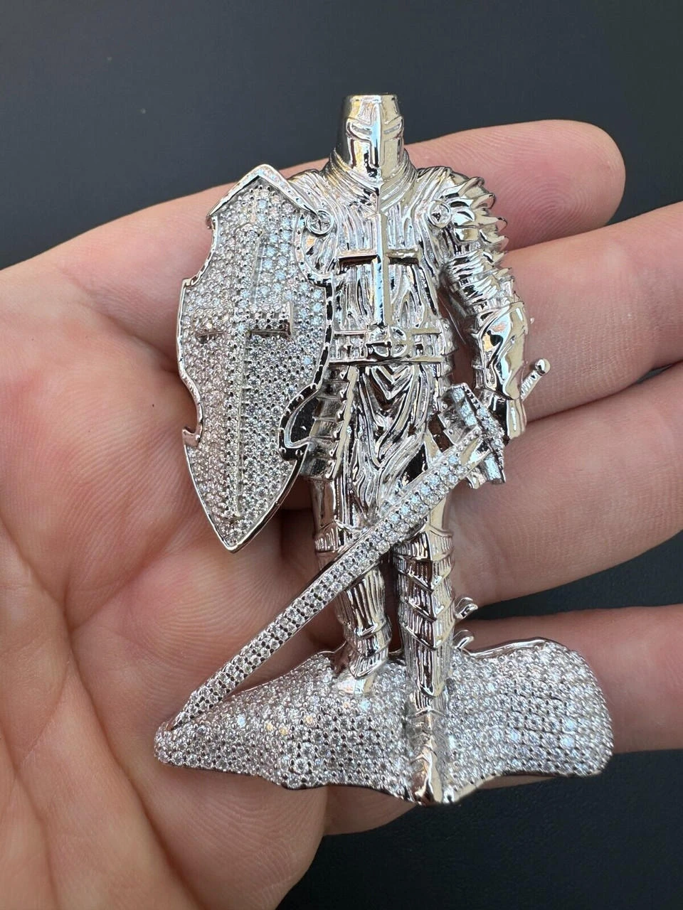 SERIES 2: Limited Edition Moissanite "Silver Knight" Pendant Harlembling X Romeo Brown 8 SERIES 2: Limited Edition Moissanite "Silver Knight" Pendant Harlembling X Romeo Brown - Image 6