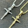 Small 0.75" 925 Sterling Silver Plain Gold Cross Jesus Crucifix Pendant Necklace 1 Small 0.75" 925 Sterling Silver Plain Gold Cross Jesus Crucifix Pendant Necklace -Harlem Bling Shop italiano silver inc small 0.75 925 sterling silver plain gold cross jesus crucifix pendant necklace 46248.1664396173