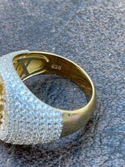 Solid 925 Silver & 14k Gold Baguette Diamond Grim Reaper Santa Muerte Iced Ring 19 Solid 925 Silver & 14k Gold Baguette Diamond Grim Reaper Santa Muerte Iced Ring -Harlem Bling Shop italiano silver inc solid 925 silver and 14k gold baguette diamond grim reaper santa muerte iced ring 50779.1664391672