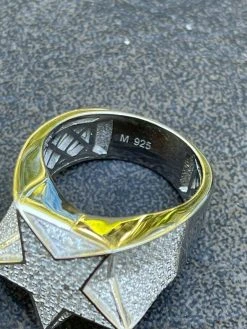 Solid 925 Silver Iced Hip Hop Out STAR Pinky RING MOISSANITE Pass Diamond Tester -Harlem Bling Shop italiano silver inc solid 925 silver iced hip hop out star pinky ring moissanite pass diamond tester 17836.1664380953