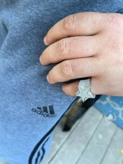 Solid 925 Silver Iced Hip Hop Out STAR Pinky RING MOISSANITE Pass Diamond Tester -Harlem Bling Shop italiano silver inc solid 925 silver iced hip hop out star pinky ring moissanite pass diamond tester 54930.1664389190