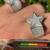 Solid 925 Silver Iced Hip Hop Out STAR Pinky RING MOISSANITE Pass Diamond Tester 2 Solid 925 Silver Iced Hip Hop Out STAR Pinky RING MOISSANITE Pass Diamond Tester -Harlem Bling Shop italiano silver inc solid 925 silver iced hip hop out star pinky ring moissanite pass diamond tester 96831.1664371339