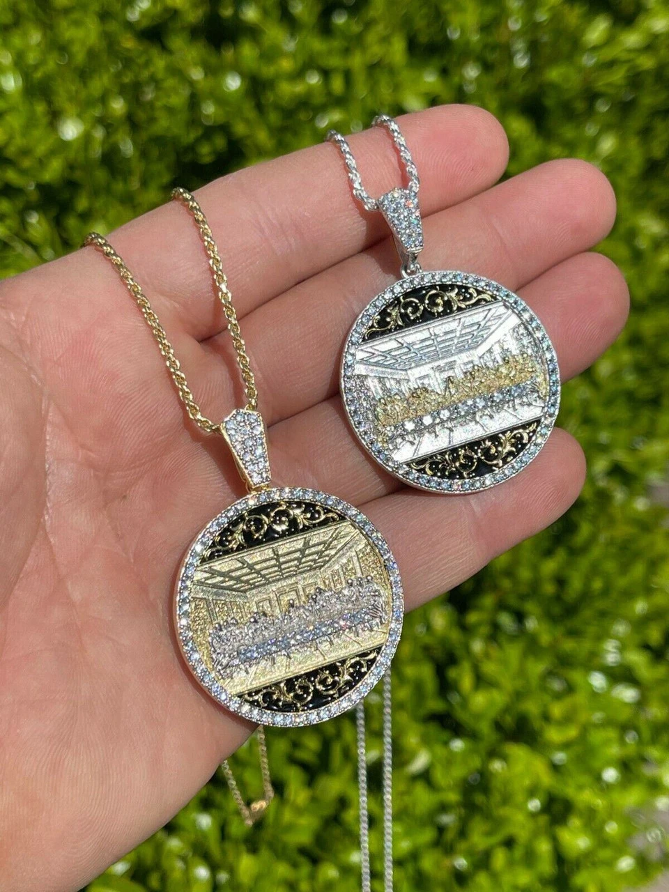 Solid 925 Silver Men's Jesus Last Supper Coin Medallion Pendant Italy Necklace 14 Solid 925 Silver Men's Jesus Last Supper Coin Medallion Pendant Italy Necklace - Image 12