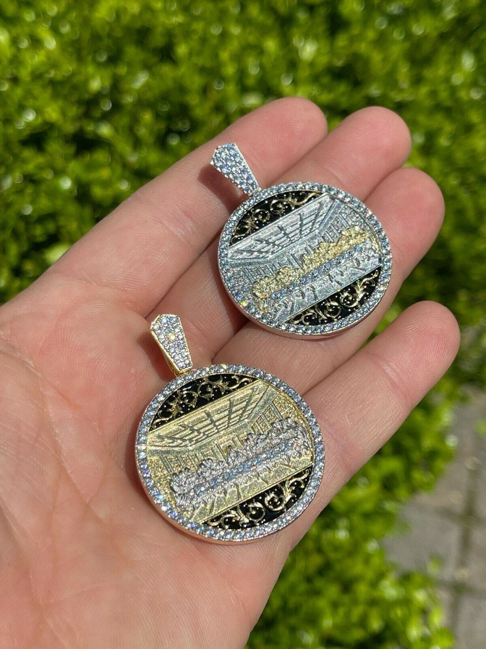 Solid 925 Silver Men's Jesus Last Supper Coin Medallion Pendant Italy Necklace 12 Solid 925 Silver Men's Jesus Last Supper Coin Medallion Pendant Italy Necklace - Image 10