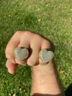 Solid 925 Sterling Silver 14k Gold Finish Hip Hop Large Heart Iced Diamond Ring 23 Solid 925 Sterling Silver 14k Gold Finish Hip Hop Large Heart Iced Diamond Ring -Harlem Bling Shop italiano silver inc solid 925 sterling silver 14k gold finish hip hop large heart iced diamond ring 50845.1664372291