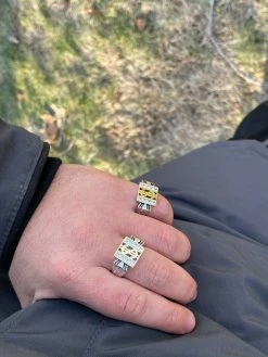 Solid 925 Sterling Silver Dollar Sign $ Diamond Bling Money Ring Iced Hip Hop -Harlem Bling Shop italiano silver inc solid 925 sterling silver dollar sign dollar diamond bling money ring iced hip hop 02634.1664393017