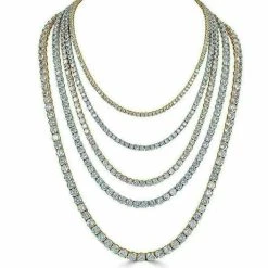 Tennis Chain Real Single Row ICED Necklace MOISSANITE PASSES DIAMOND TEST 3-7mm -Harlem Bling Shop italiano silver inc tennis chain real single row iced necklace moissanite passes diamond test 3 7mm 63108.1664376328