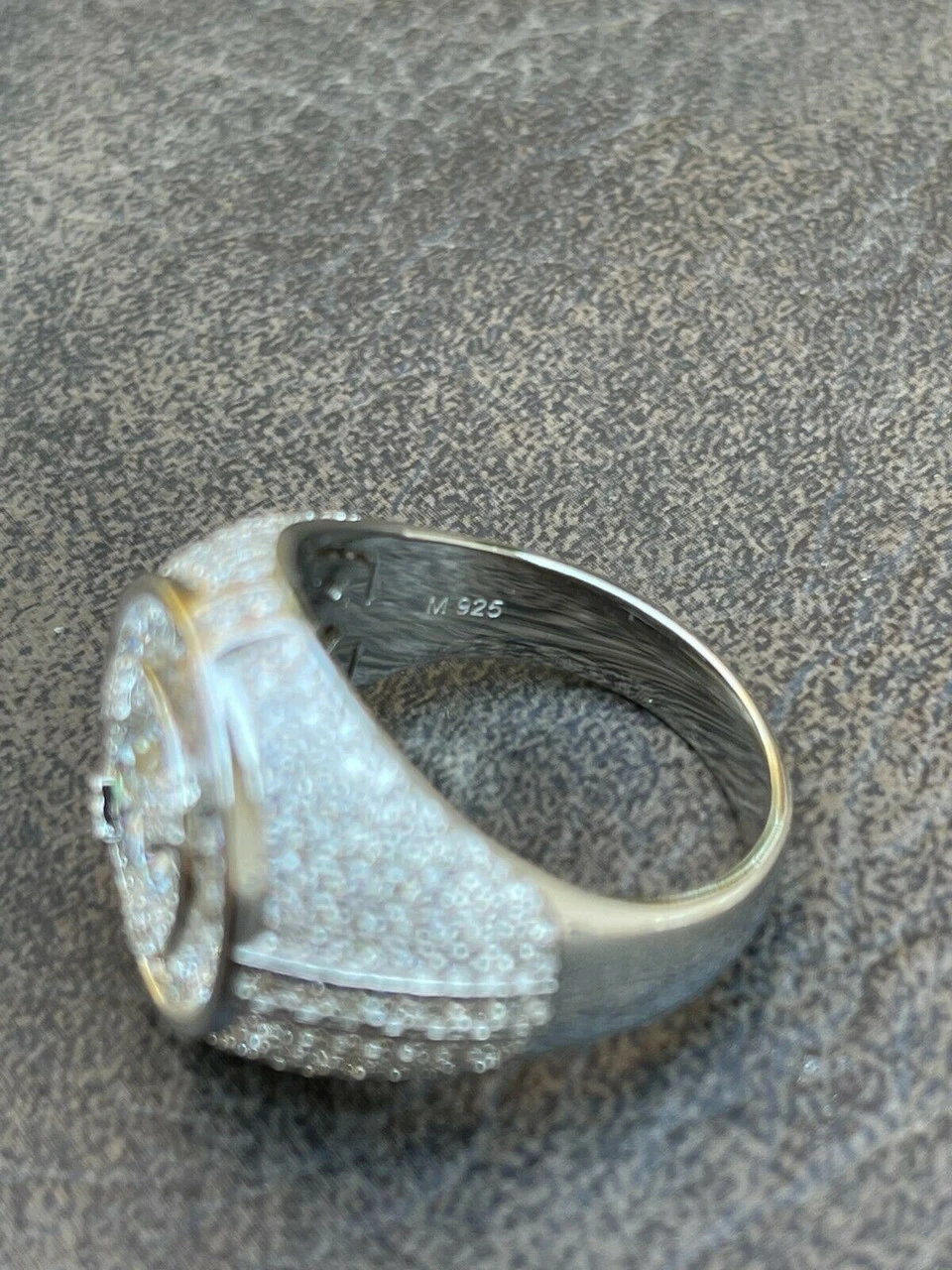 Large 925 Silver Iced Hip Hop 6ct Men's MOISSANITE RING Pass Diamond Test Pinky 13 Large 925 Silver Iced Hip Hop 6ct Men's MOISSANITE RING Pass Diamond Test Pinky - Image 11