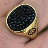 Large Mens Real 925 Sterling Silver & 14k Gold Iced Black Diamond Ring Size 7-13 1 Large Mens Real 925 Sterling Silver & 14k Gold Iced Black Diamond Ring Size 7-13 -Harlem Bling Shop large mens real 925 sterling silver and 14k gold iced black diamond ring size 7 13 88712.1664371696