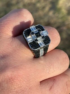 Large Real Solid 925 Sterling Silver Men's Baguette Black Diamond Ring Hip Hop 16 Large Real Solid 925 Sterling Silver Men's Baguette Black Diamond Ring Hip Hop -Harlem Bling Shop large real solid 925 sterling silver mens baguette black diamond ring hip hop 53356.1664379669