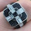 Large Real Solid 925 Sterling Silver Men's Baguette Black Diamond Ring Hip Hop 2 Large Real Solid 925 Sterling Silver Men's Baguette Black Diamond Ring Hip Hop -Harlem Bling Shop large real solid 925 sterling silver mens baguette black diamond ring hip hop 90110.1664391725