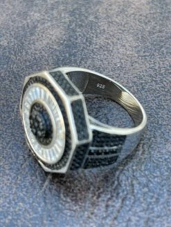 Large Solid Real 925 Sterling Silver Black Diamond Baguette Pinky Ring Hip Hop 25 Large Solid Real 925 Sterling Silver Black Diamond Baguette Pinky Ring Hip Hop -Harlem Bling Shop large solid real 925 sterling silver black diamond baguette pinky ring hip hop 38907.1664383577
