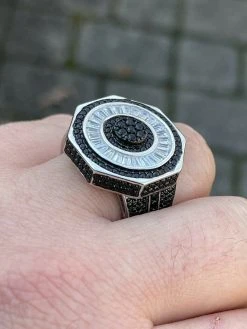 Large Solid Real 925 Sterling Silver Black Diamond Baguette Pinky Ring Hip Hop 16 Large Solid Real 925 Sterling Silver Black Diamond Baguette Pinky Ring Hip Hop -Harlem Bling Shop large solid real 925 sterling silver black diamond baguette pinky ring hip hop 92351.1664379413