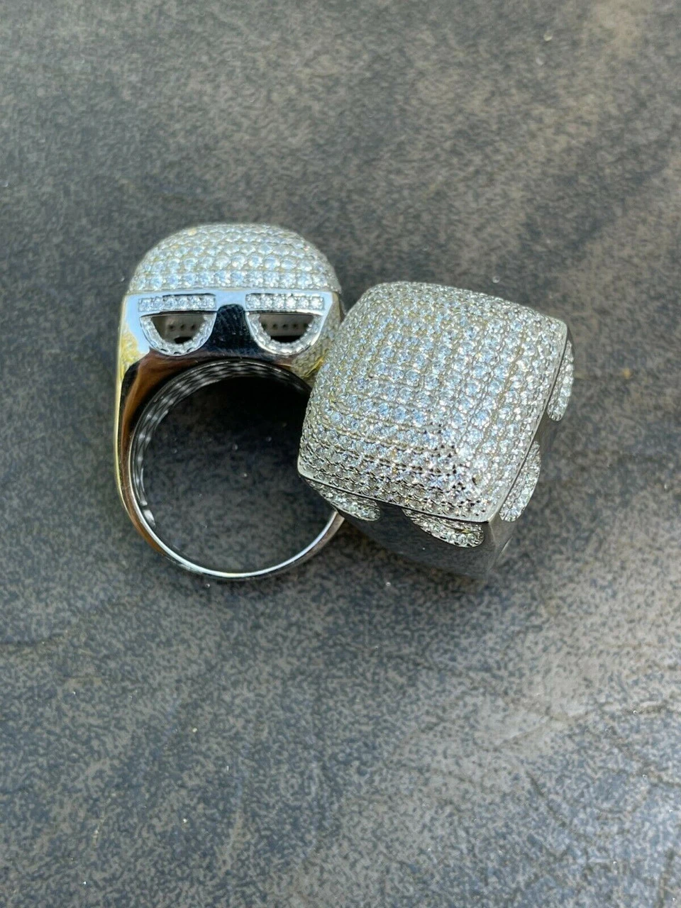 Men Real Solid 925 Sterling Silver Hip Hop Ring Big Iced Diamond Huge 23mm Pinky 17 Men Real Solid 925 Sterling Silver Hip Hop Ring Big Iced Diamond Huge 23mm Pinky - Image 15