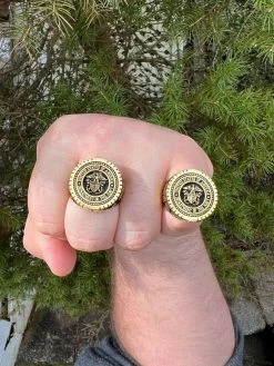 Mens 14k Gold Vermeil 925 Sterling Silver US Navy Military Sailor Army Ring 7-13 -Harlem Bling Shop mens 14k gold vermeil 925 sterling silver us navy military sailor army ring 7 13 24275.1664356024