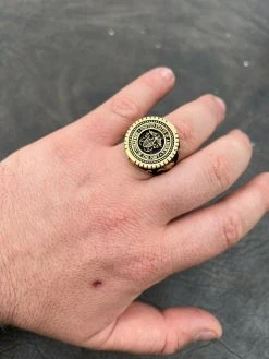 Mens 14k Gold Vermeil 925 Sterling Silver US Navy Military Sailor Army Ring 7-13 -Harlem Bling Shop mens 14k gold vermeil 925 sterling silver us navy military sailor army ring 7 13 46592.1664357296