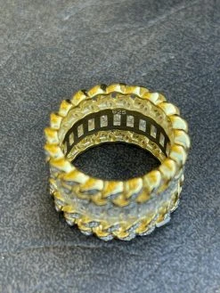 Mens Miami Cuban RING 14k Gold Vermeil 925 Silver Iced Baguette Diamond Hip Hop -Harlem Bling Shop mens miami cuban ring 14k gold vermeil 925 silver iced baguette diamond hip hop 29656.1664362894