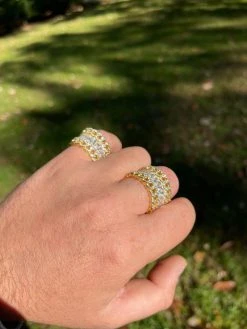 Mens Miami Cuban RING 14k Gold Vermeil 925 Silver Iced Baguette Diamond Hip Hop -Harlem Bling Shop mens miami cuban ring 14k gold vermeil 925 silver iced baguette diamond hip hop 34701.1664362058