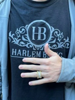 Mens Miami Cuban RING 14k Gold Vermeil 925 Silver Iced Baguette Diamond Hip Hop -Harlem Bling Shop mens miami cuban ring 14k gold vermeil 925 silver iced baguette diamond hip hop 75145.1664356452