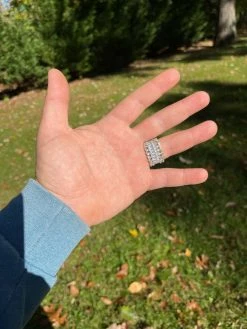 Mens Miami Cuban RING Real Solid 925 Silver Iced Baguette Diamond Hip Hop Band -Harlem Bling Shop mens miami cuban ring real solid 925 silver iced baguette diamond hip hop band 29077.1664361464