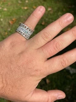 Mens Miami Cuban RING Real Solid 925 Silver Iced Baguette Diamond Hip Hop Band -Harlem Bling Shop mens miami cuban ring real solid 925 silver iced baguette diamond hip hop band 95033.1664361831