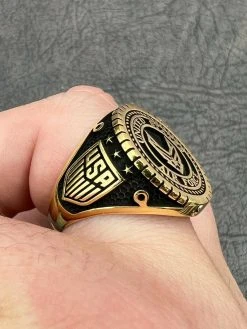 Mens Real 14k Gold Vermeil Over 925 Silver US Air Force Military Army Ring 7-13 -Harlem Bling Shop mens real 14k gold vermeil over 925 silver us air force military army ring 7 13 81602.1664360055