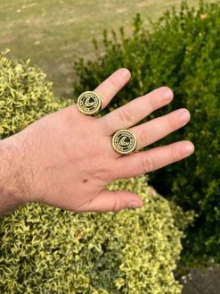 Mens Real 14k Gold Vermeil Over 925 Silver US Air Force Military Army Ring 7-13 -Harlem Bling Shop mens real 14k gold vermeil over 925 silver us air force military army ring 7 13 86878.1664361557