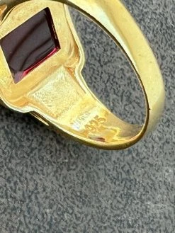 Mens Real 14k Gold Vermeil Over Solid 925 Silver Ruby Red Stone Ring Hip Hop Ice -Harlem Bling Shop mens real 14k gold vermeil over solid 925 silver ruby red stone ring hip hop ice 14517.1664355809