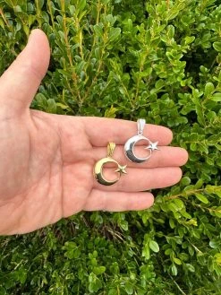 Mens Real 925 Silver / 14k Gold Crescent Moon & Star Islam Muslim Arabic Pendant 29 Mens Real 925 Silver / 14k Gold Crescent Moon & Star Islam Muslim Arabic Pendant -Harlem Bling Shop mens real 925 silver 14k gold crescent moon and star islam muslim arabic pendant 26272.1678215118