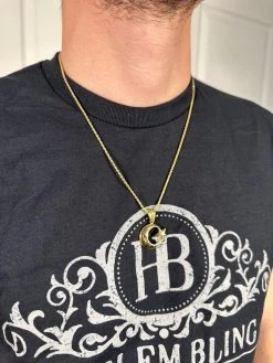 Mens Real 925 Silver / 14k Gold Crescent Moon & Star Islam Muslim Arabic Pendant 39 Mens Real 925 Silver / 14k Gold Crescent Moon & Star Islam Muslim Arabic Pendant -Harlem Bling Shop mens real 925 silver 14k gold crescent moon and star islam muslim arabic pendant 32385.1678214996