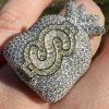 Men's Real 925 Silver Money Dollar Sign Baguette Diamond Pinky RING Hip Hop Iced 1 Men's Real 925 Silver Money Dollar Sign Baguette Diamond Pinky RING Hip Hop Iced -Harlem Bling Shop mens real 925 silver money dollar sign baguette diamond pinky ring hip hop iced 50211.1664357046