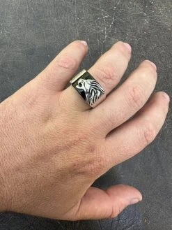 Mens Real 925 Sterling Silver Natural Black Onyx Howling Wolf Signet Dog Ring 33 Mens Real 925 Sterling Silver Natural Black Onyx Howling Wolf Signet Dog Ring -Harlem Bling Shop mens real 925 sterling silver natural black onyx howling wolf signet dog ring 46039.1682627575
