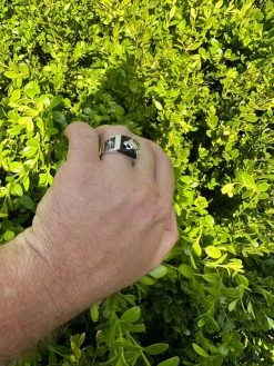 Mens Real 925 Sterling Silver Natural Black Onyx Howling Wolf Signet Dog Ring 41 Mens Real 925 Sterling Silver Natural Black Onyx Howling Wolf Signet Dog Ring -Harlem Bling Shop mens real 925 sterling silver natural black onyx howling wolf signet dog ring 96077.1682627628