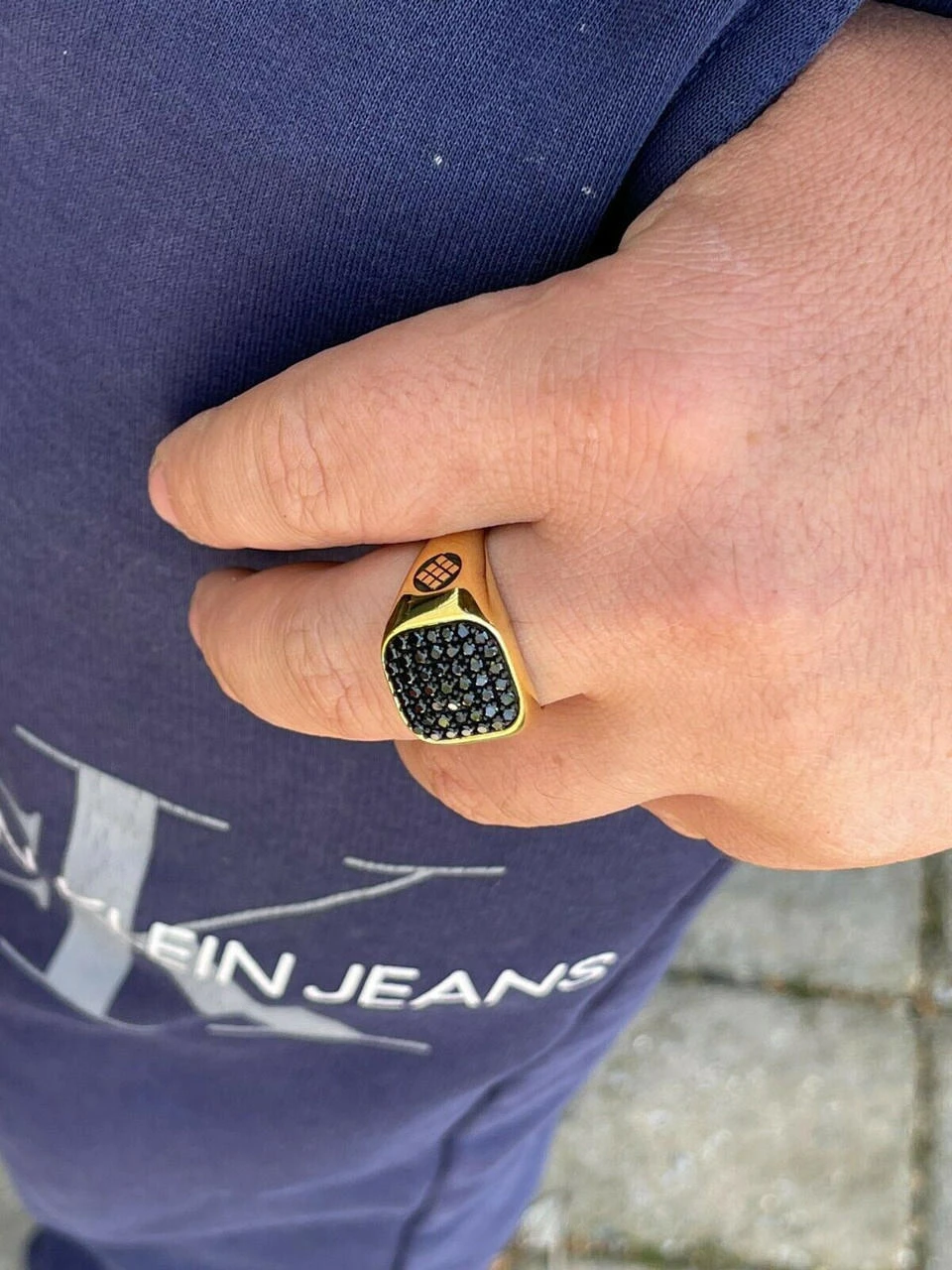 Mens Real Solid 925 Sterling Silver & 14k Gold Ring Iced Black Diamond Size 7-13 17 Mens Real Solid 925 Sterling Silver & 14k Gold Ring Iced Black Diamond Size 7-13 - Image 15