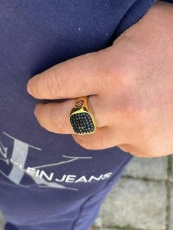 Mens Real Solid 925 Sterling Silver & 14k Gold Ring Iced Black Diamond Size 7-13 29 Mens Real Solid 925 Sterling Silver & 14k Gold Ring Iced Black Diamond Size 7-13 -Harlem Bling Shop mens real solid 925 sterling silver and 14k gold ring iced black diamond size 7 13 51014.1665669455