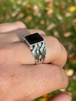 Mens Real Solid 925 Sterling Silver Black Onyx Gem Stone Ring 7-13 Pinky Signet 19 Mens Real Solid 925 Sterling Silver Black Onyx Gem Stone Ring 7-13 Pinky Signet -Harlem Bling Shop mens real solid 925 sterling silver black onyx gem stone ring 7 13 pinky signet 23393.1664362585