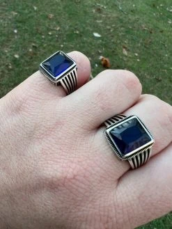 Mens Real Solid 925 Sterling Silver Dark Navy Blue Sapphire Stone Ring Size 7-13 22 Mens Real Solid 925 Sterling Silver Dark Navy Blue Sapphire Stone Ring Size 7-13 -Harlem Bling Shop mens real solid 925 sterling silver dark navy blue sapphire stone ring size 7 13 26161.1664357700